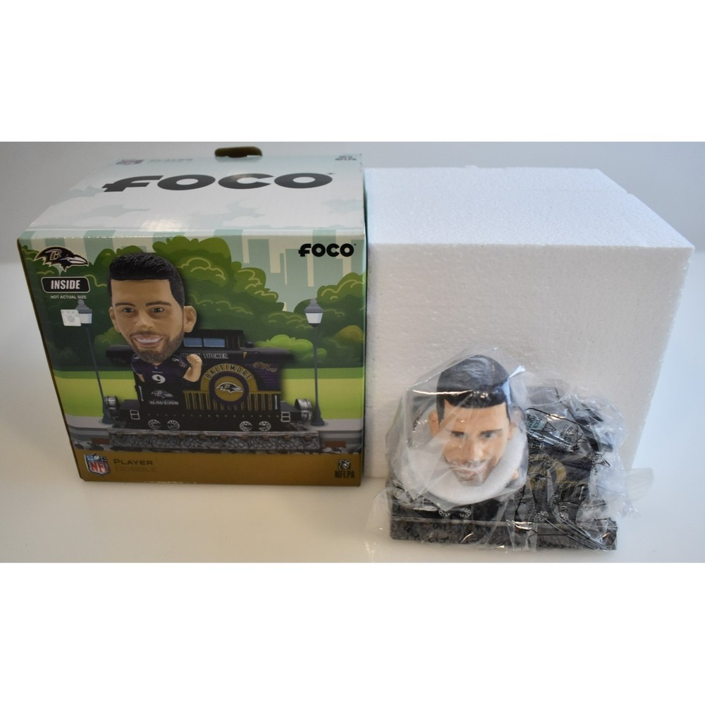 NFL Justin Tucker Baltimore Ravens FOCO Player Bobble Head Bobbing Nodder